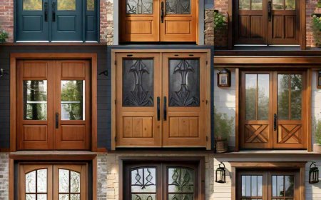 Stylish Interior Double Doors with Glass & Pantry Door Seal for Home Upgrade